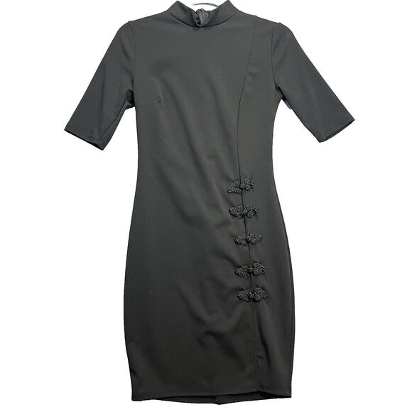 Fashion Nova Dresses & Skirts - VTG Fashion Nova Women's Black Stretch Kiko High Side Slit‎  Dress Size S